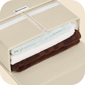 sheet box organizer with one flap open